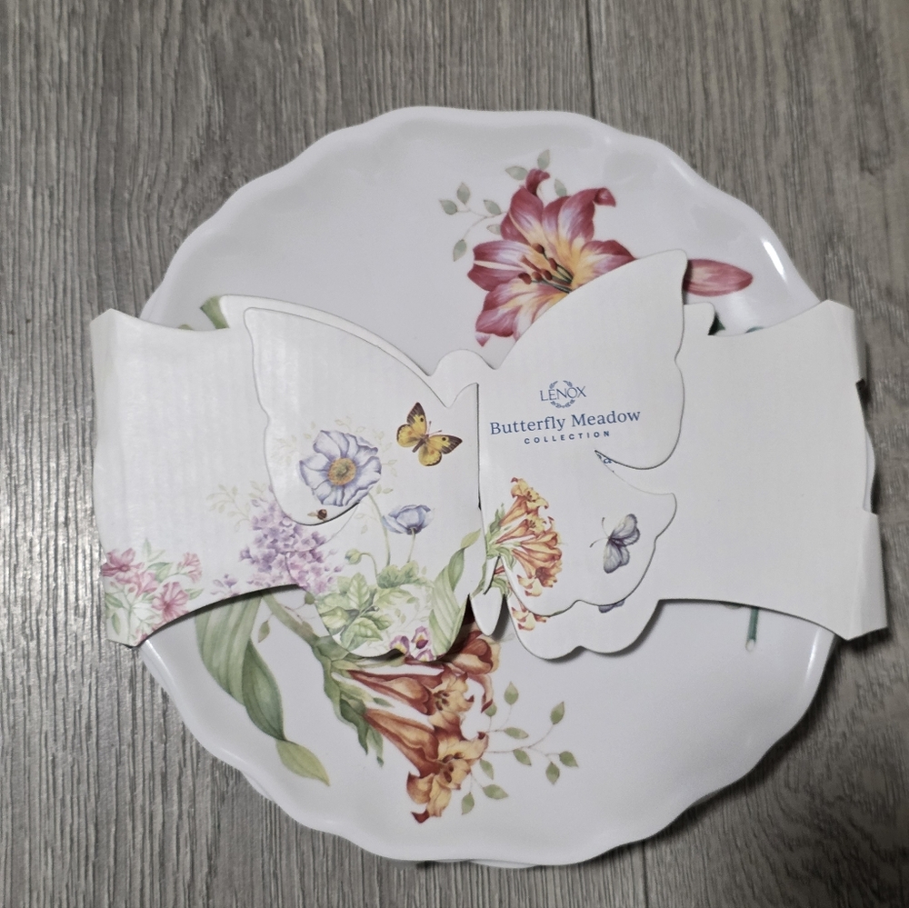 Lenox Butterfly Meadow Floral Plate- 4piece Accent Plates